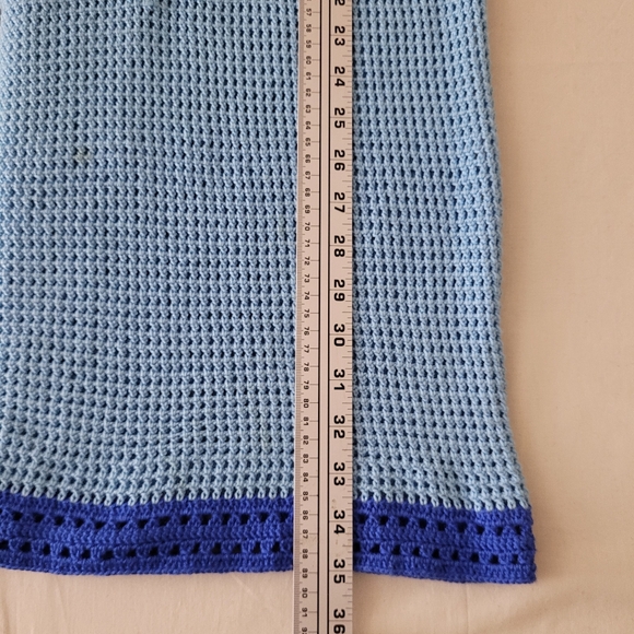 My Beachy Side XS Crochet Colorblock Cover Up Mini Bodycon Dress Chevron - Picture 5 of 5